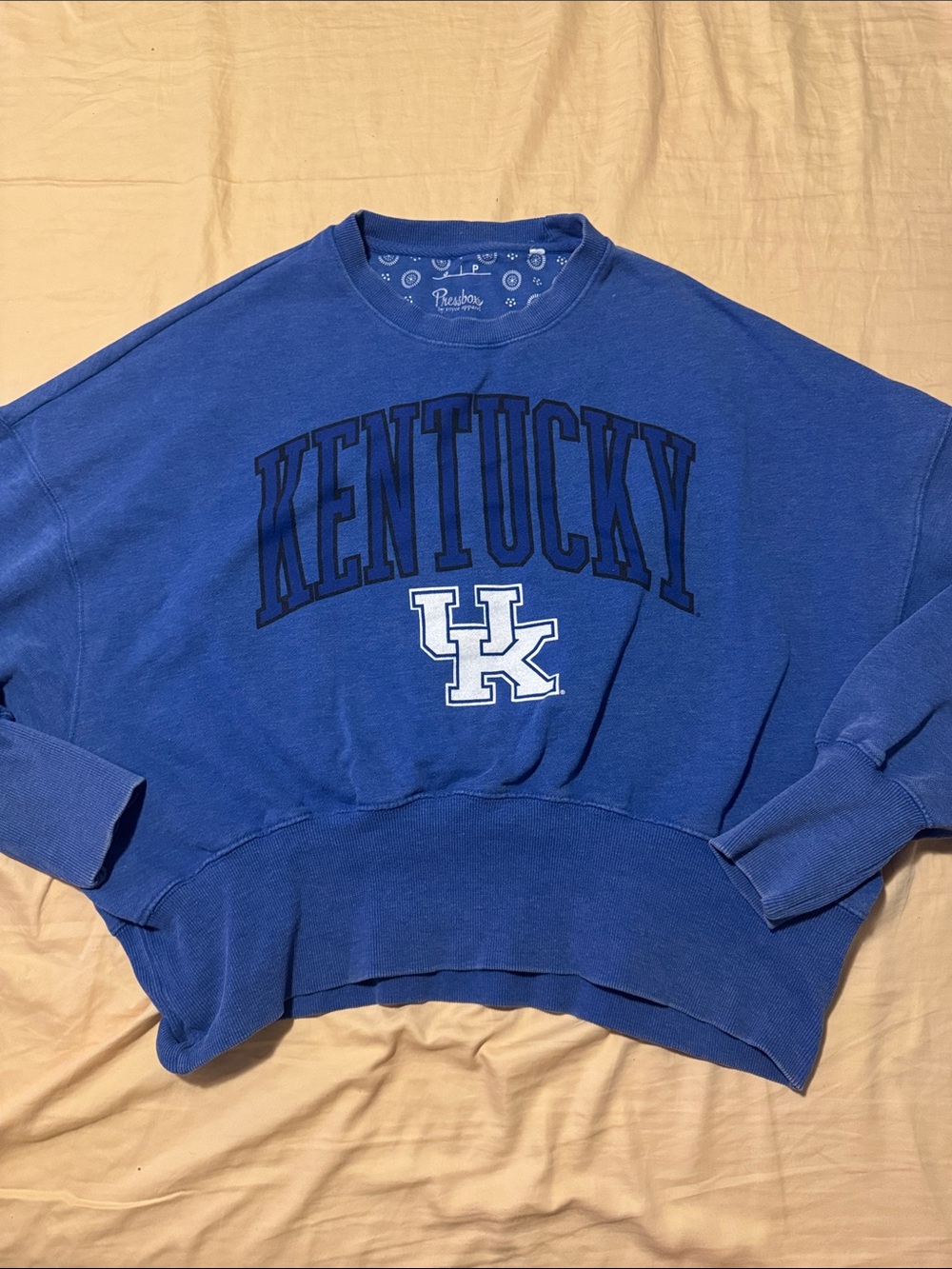 Pressbox Blue Graphic Crewneck Sweatshirt